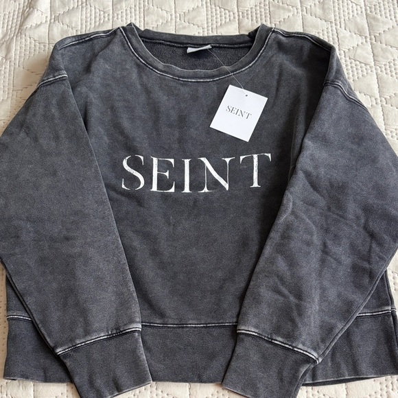 Seint Tops - SEINT Women's Gray Sweatshirt